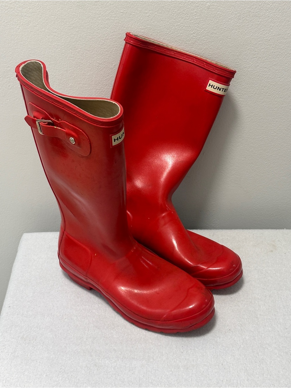 Kids Hunter Rain Boots Girls 7/ Boys 8 Fair Condition See Pictures